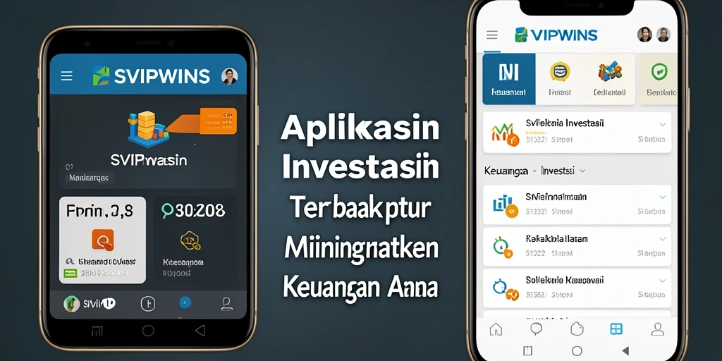 Tampilan antarmuka utama aplikasi SVIPWINS untuk investasi.